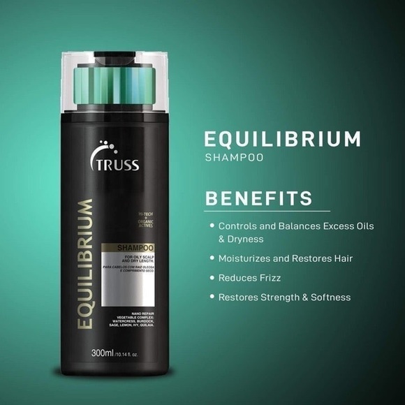 TRUSS Professional Equilibrium Shampoo Oily Hair 10.14oz Treatment Haircare - Picture 4 of 15